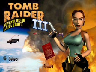 Tomb Raider III title screen for Playstation